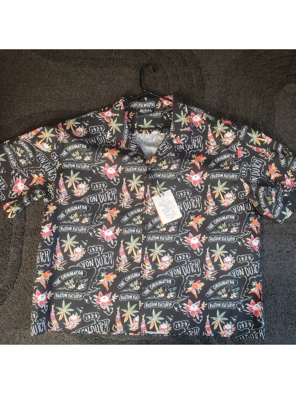 NWT Von Dutch Hawaiian Print Shirt - Button Up - Size 2XL